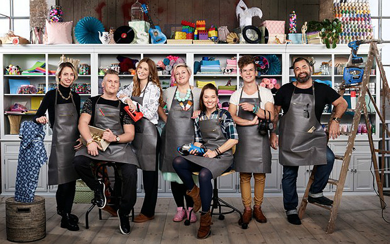 Gruppbild, från vänster: Anna Maria Larsson, Ted Lillevold, Fanny Erkelius, Karin Andersson, Linda Kalkan, Simon Olsson och Henrick Eriksson. Foto: Sjuan