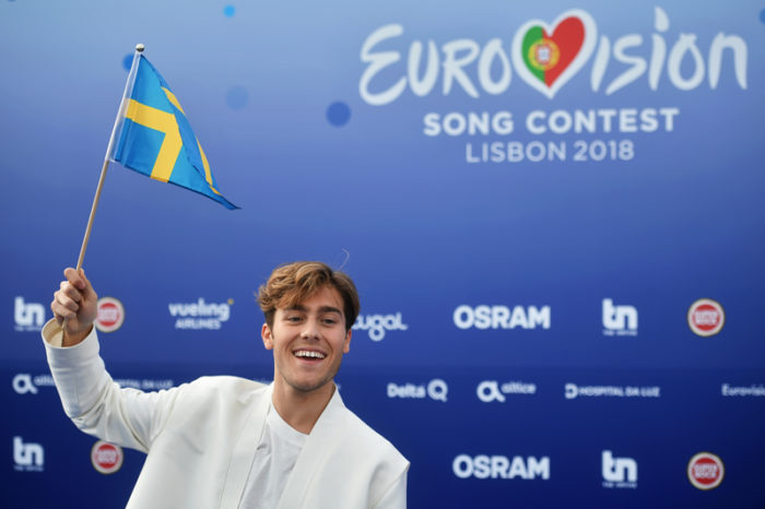 Benjamin Ingrosso i Lissabon, Portugal, inför Eurovision song contest 2018.