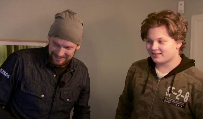 Johnnie Krigström tillsammans med Jesper i