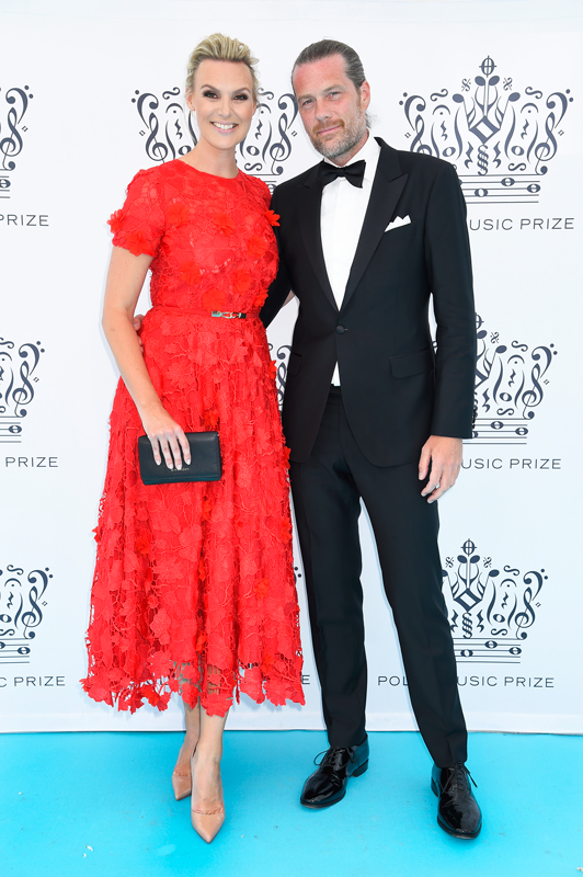 Sanna Nielsen och sambon Joakim Ramsell på Polarpriset 2018.