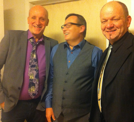 Jag, Stein och Harald på fest, med och utan slips.