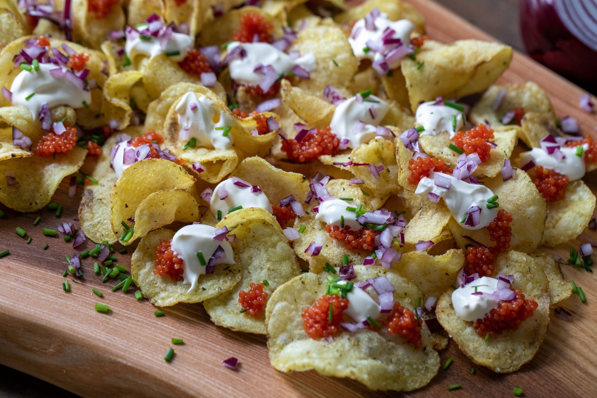Chips Creme Fraiche Rödlök Rom