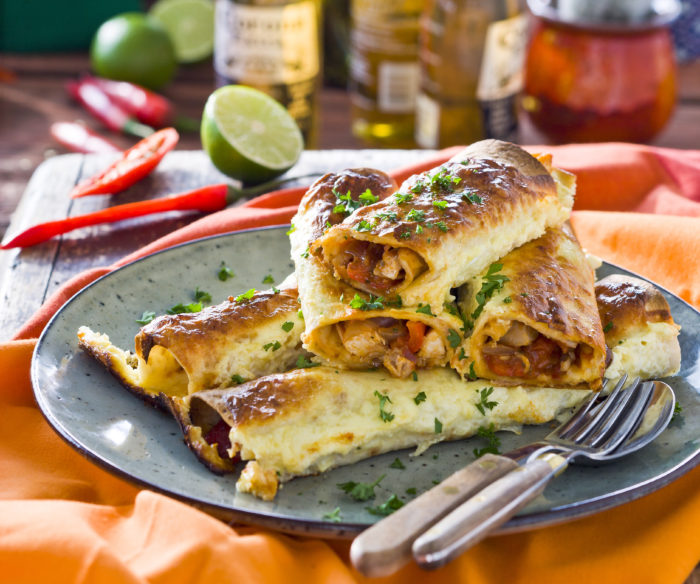 Enchiladas Kyckling Crème Fraiche Paprika & Chili