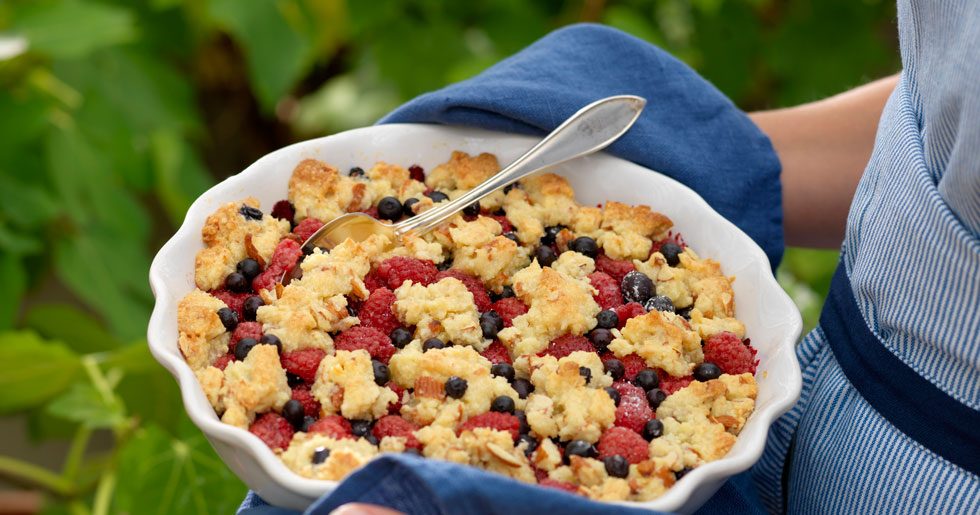 glutenfri smulpaj blåbär glutenfri smulpaj blåbär